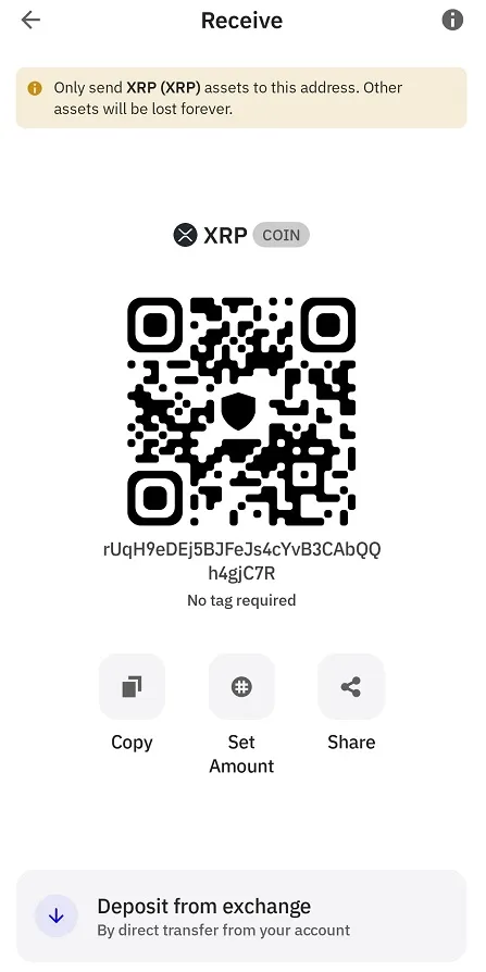 دریافت ارز دیجیتال در تراست ولت