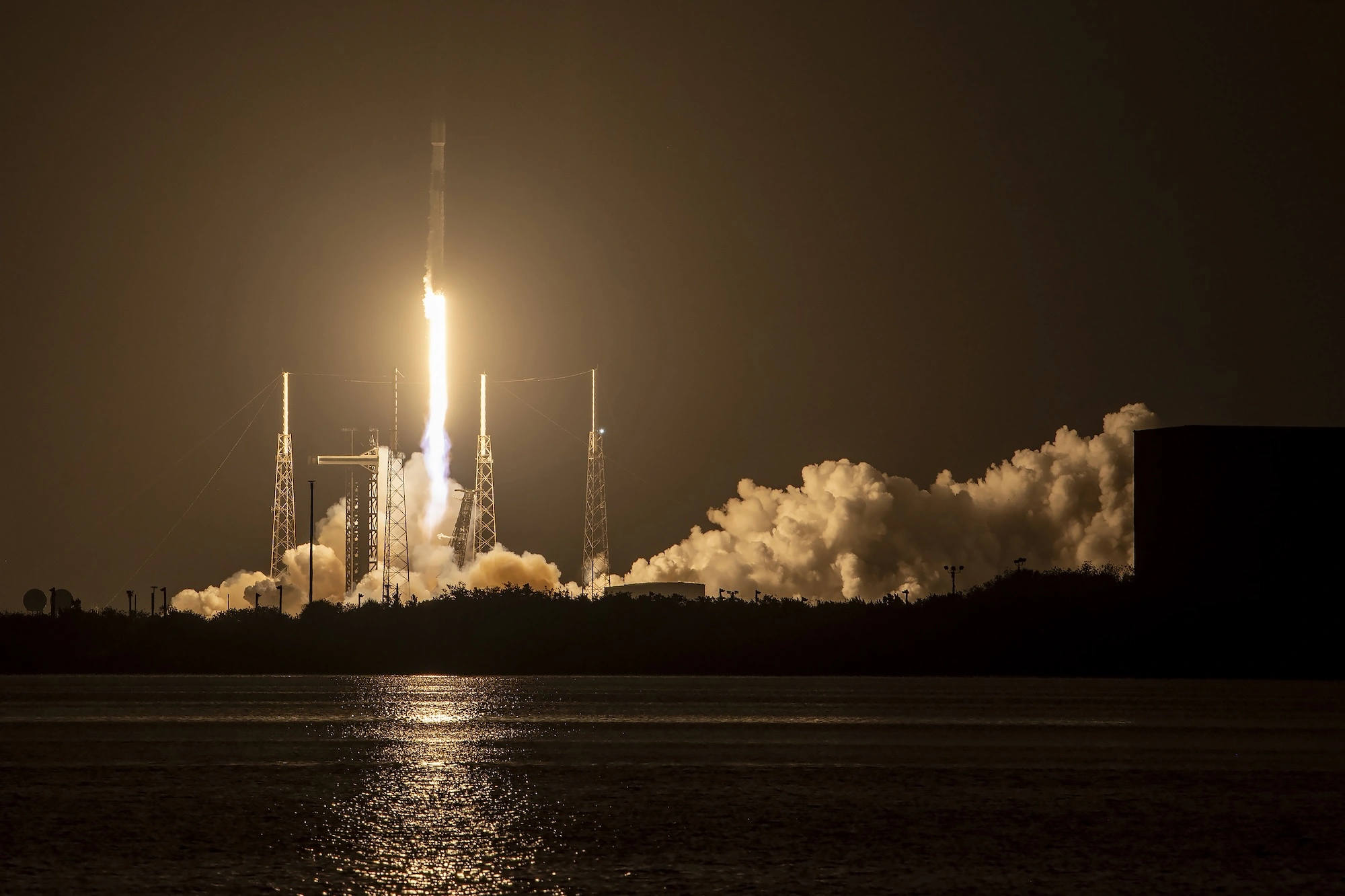 A Falcon 9 SpaceX rocket