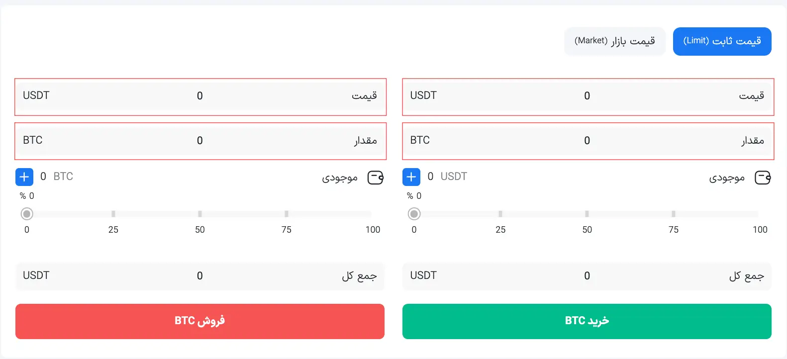 ثبت سفارش لیمیت در بازار خرید و فروش حرفهای سرمایکس