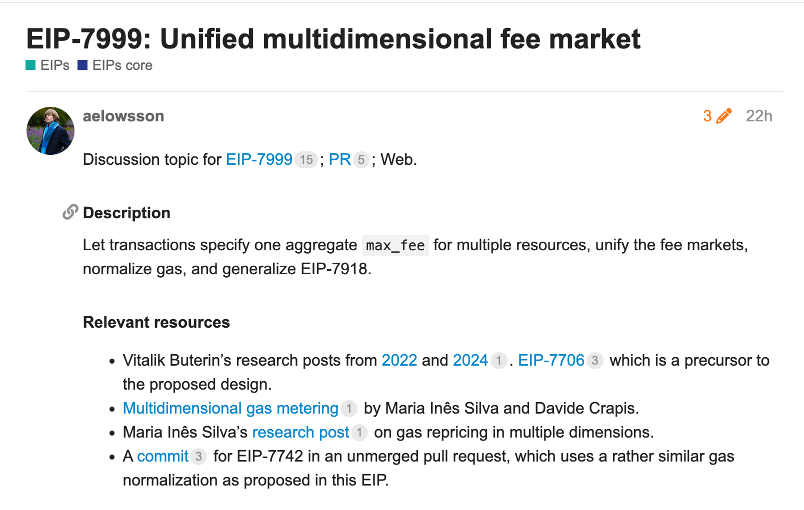 unified multidimensional fee market