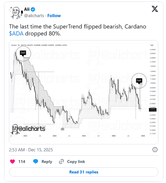 تحلیل علی مارتینز از کاردانو و اندیکاتور سوپرترند - ۲۴ آذر ۱۴۰۴