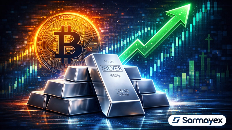 رشد ۶ درصدی و ریزش ۱۰ درصدی قیمت نقره؛ نوسانات ارزهای دیجیتال به بازار فلزات هم رسید!