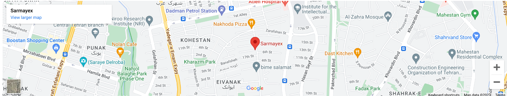 sarmayex on google map