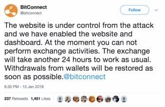 bitconnect exchange shuts down 339x220 Bitconnect پلتفرم صرافی و وام دهی خود را می بندد