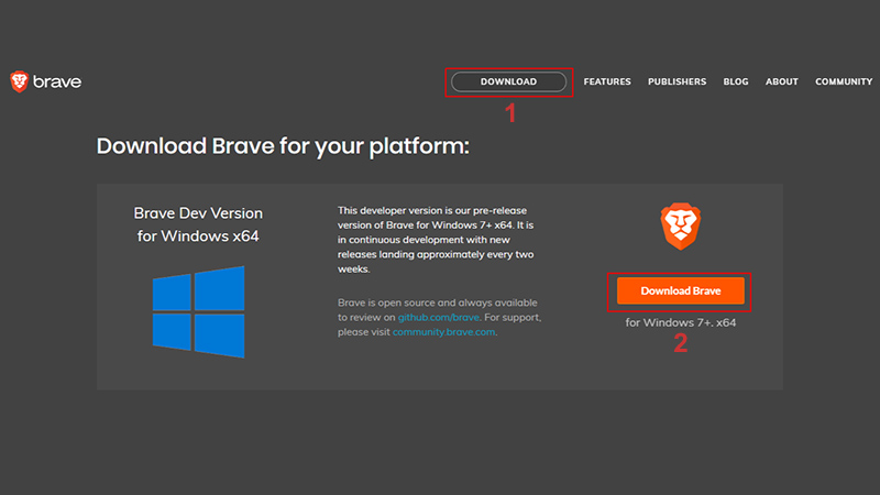 دانلود Brave Browser نسخه ویندوز